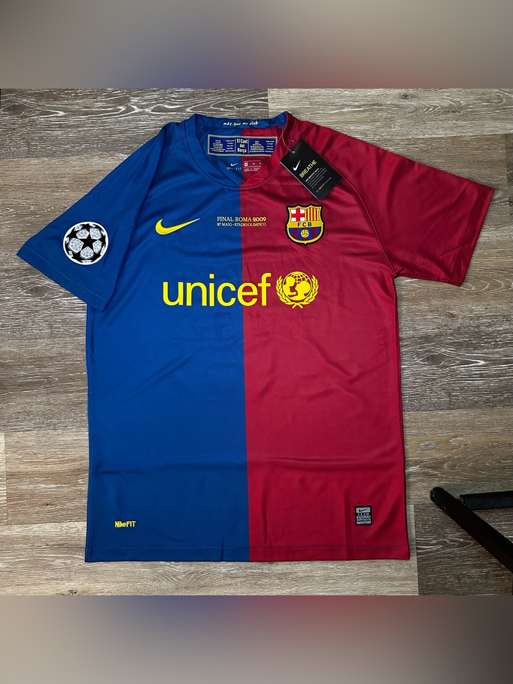 Retro 2008-2009 FC Barcelona UEFA champions league final (Roma 2009) Messi 10